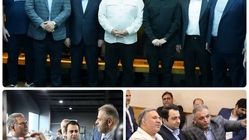 رئیس کمیسیون اقتصادی مجلس و مدیرعامل بانک صادرات ایران در اردوی ملی‌پوشان وزنه‌برداری/ اهدای نشان ویژه فدراسیون وزنه‌برداری به محسن سیفی به پاس حمایت از قهرمانان کشور