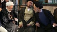 حضور خاتمی و کروبی در یک مراسم ختم