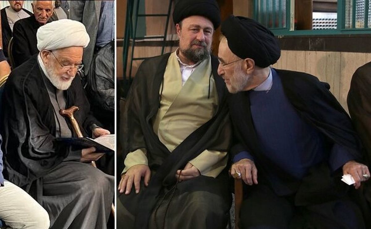 حضور خاتمی و کروبی در یک مراسم ختم