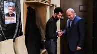 عکس | رئیس مجلس در منزل سردار شهید سیدرضی موسوی حضور پیدا کرد